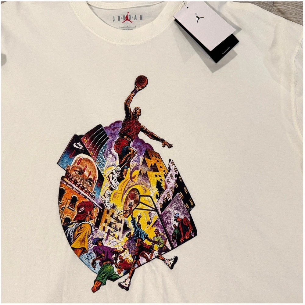 NWT Jordan‎ Graphic Long Sleeve T-Shirt Oversized Fit Women's Large Athleisure - Picture 3 of 10